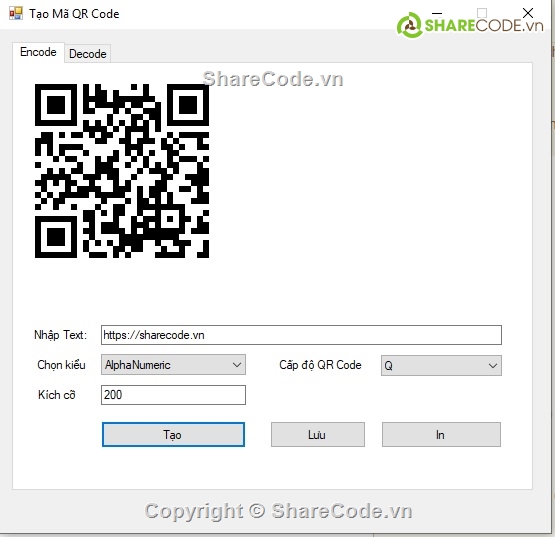 QRCode,QR,Tạo mã QR,C#,đồ án c#,code đọc mã vạch